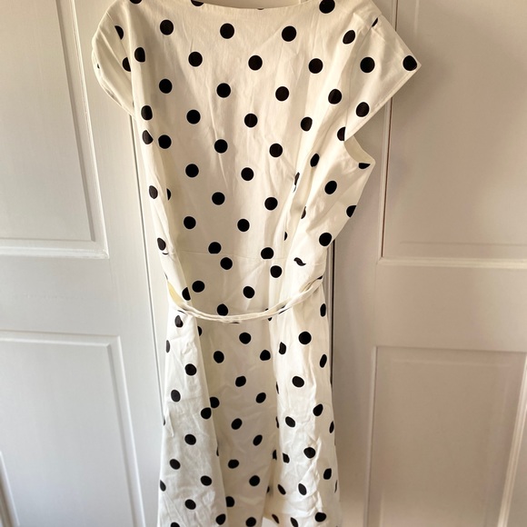 Isaac Mizrahi Live Special edition polka dot fit and flare woven dress size 20w - Picture 4 of 5